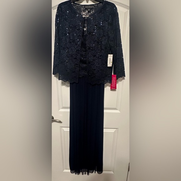 Jessica Howard Formal Dress Sleeveless & Jacket Sequin Accent (New with tags) - Picture 1 of 10